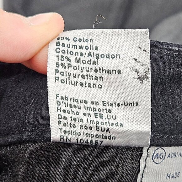 AG Adriano Goldschmied The Legging Ankle Super Skinny Jean Black Women’s Size 27 - Picture 5 of 8